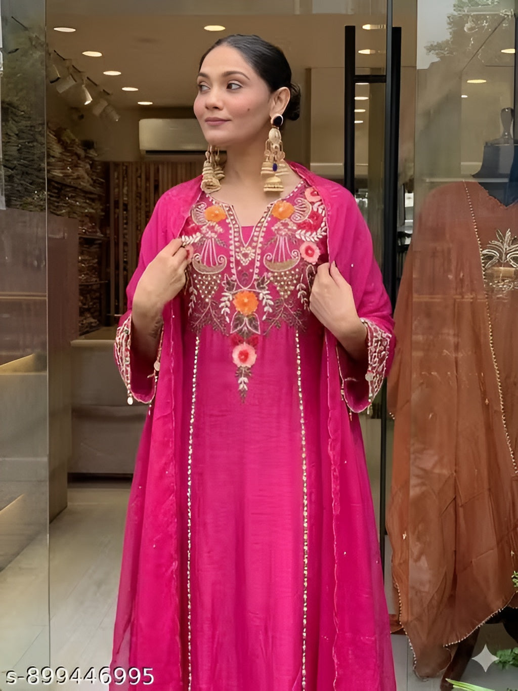 Chanderi Silk Women Kurtis