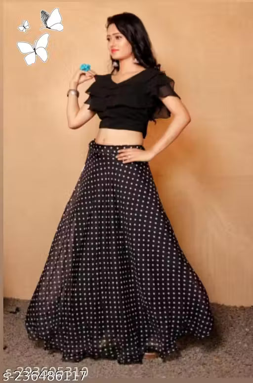 Crop Top Party Wear Dress