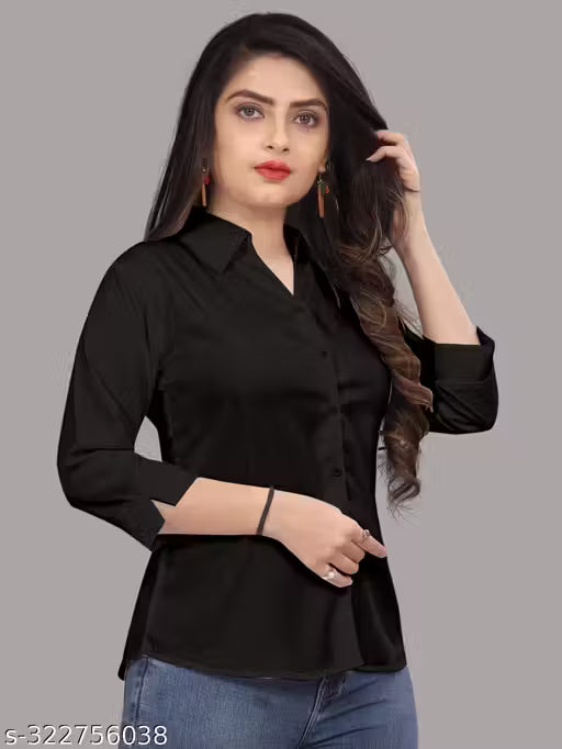 Fancy Sensational Women Black Shirt