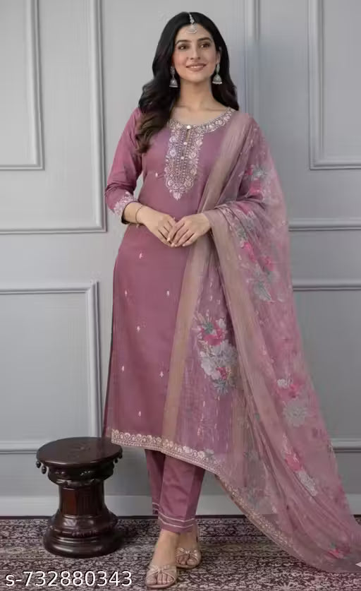 Kurta with Dupatta and Bottomwear