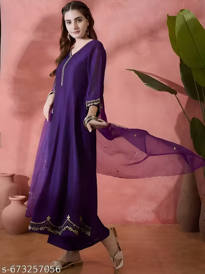 Vichitra Silk Women Kurtis