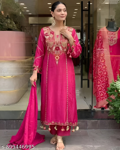 Chanderi Silk Women Kurtis