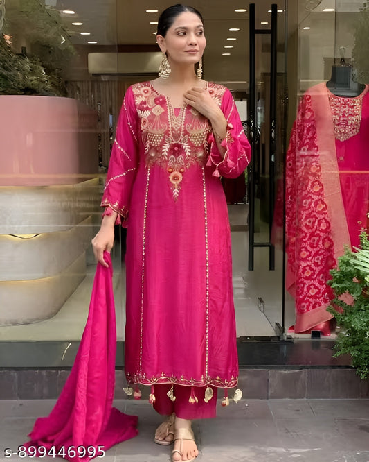 Chanderi Silk Women Kurtis