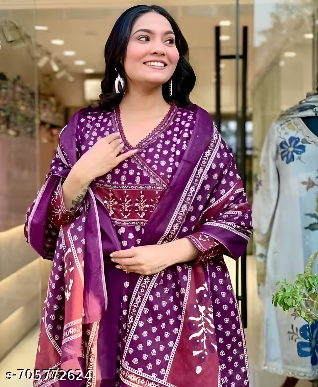 Cotton Women Kurti With Dupatta Set