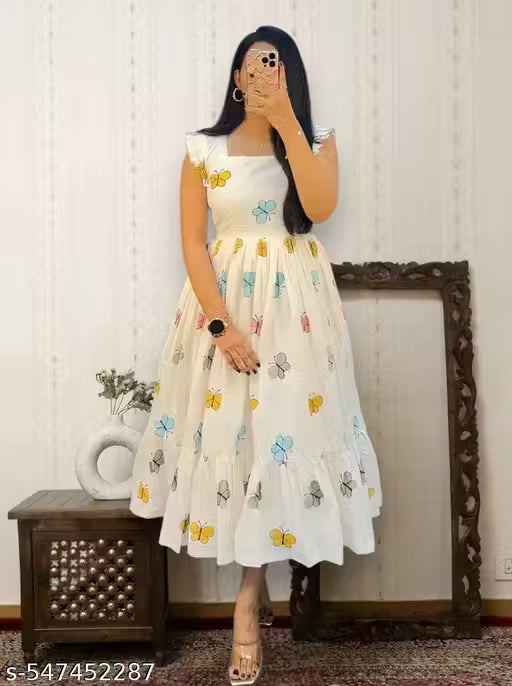 Floral Midi Dress Women