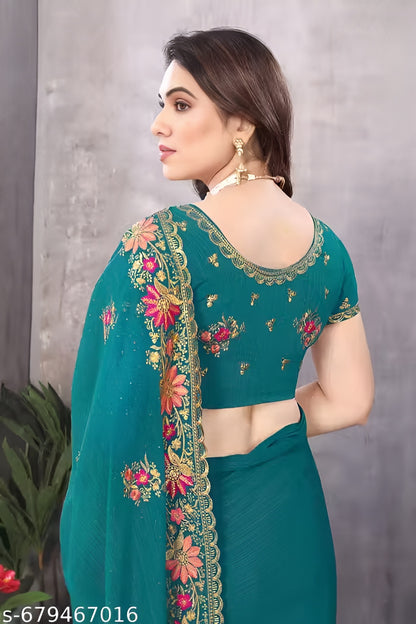 Georgette Cut Sarees For Women
