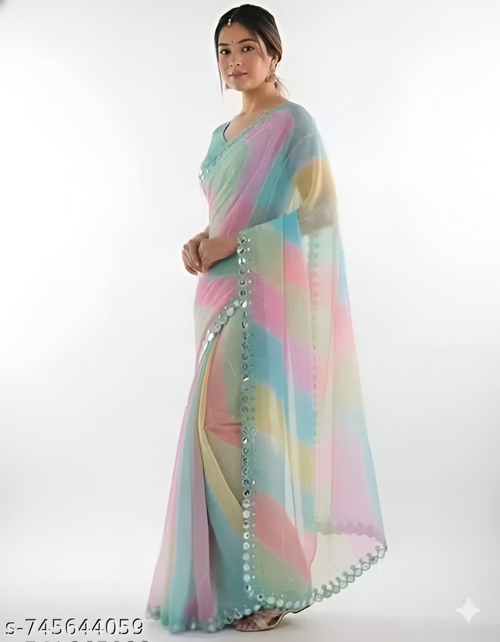Cut Work Georgette Saree