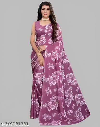 Designer Printed Georgette Saree
