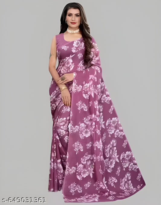 Designer Printed Georgette Saree