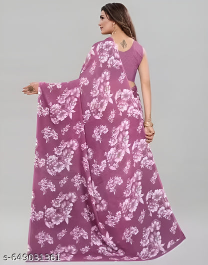 Designer Printed Georgette Saree