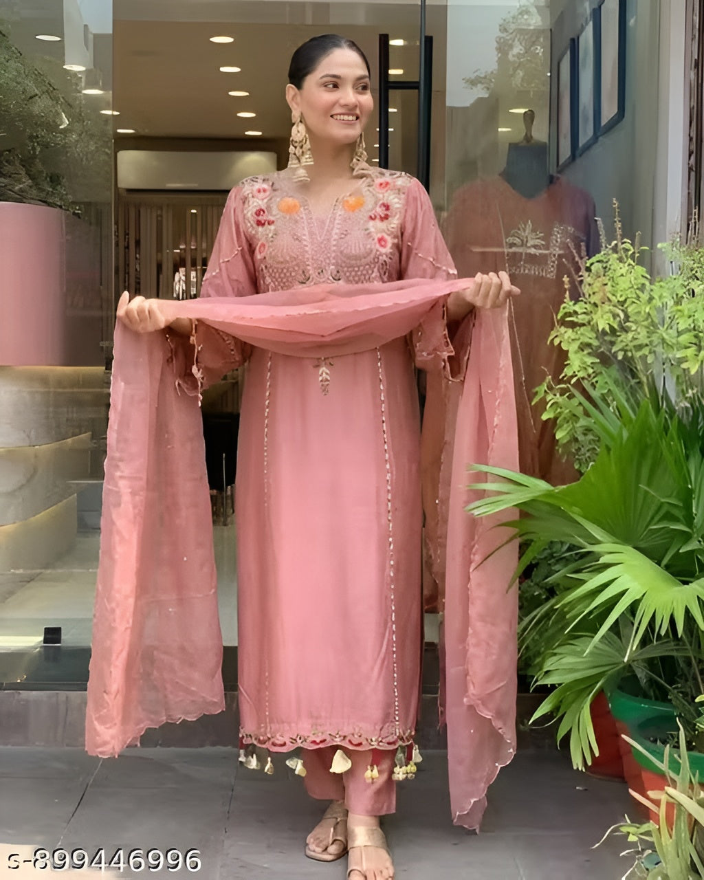Chanderi Silk Women Kurtis