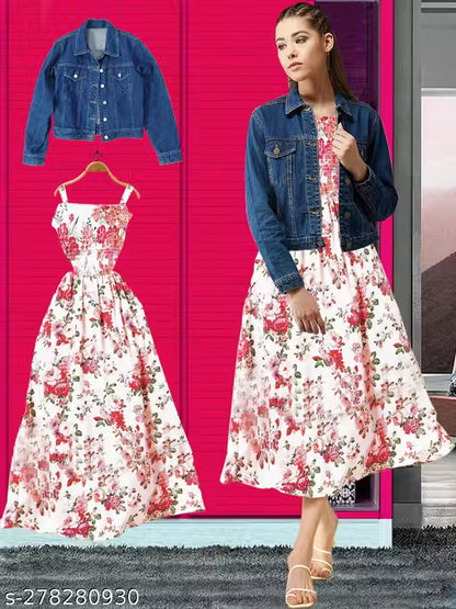 Urbane Latest Women Dresses With Jacket.
