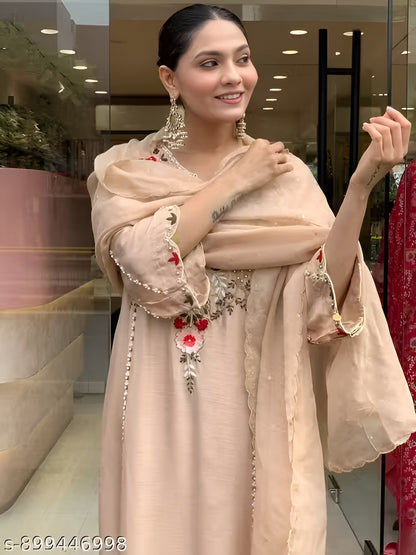 Chanderi Silk Women Kurtis