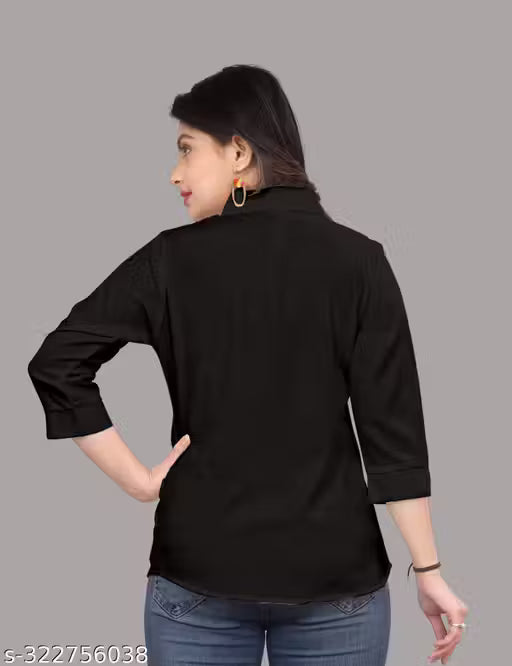 Fancy Sensational Women Black Shirt