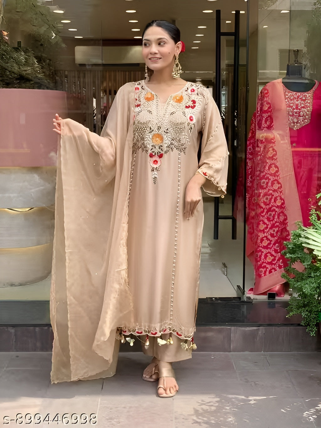 Chanderi Silk Women Kurtis