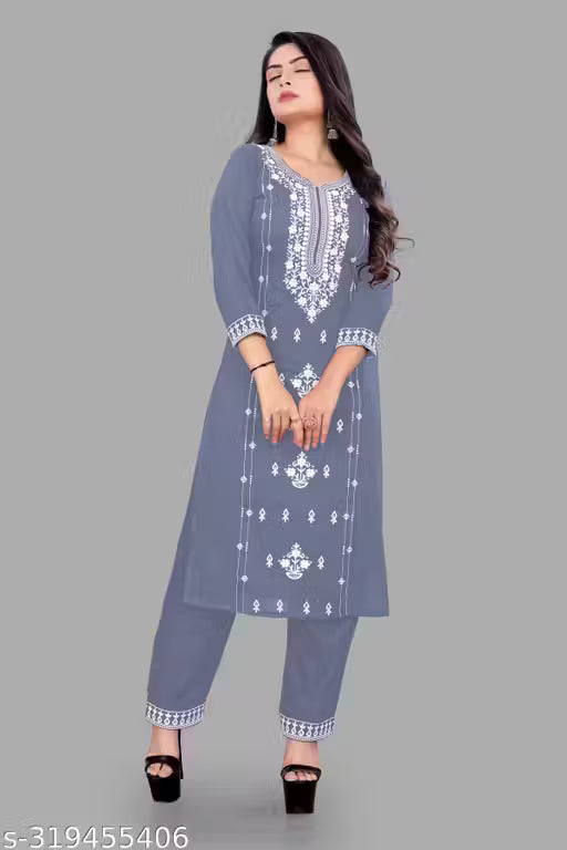 Cotton Kurti Set With Pant
