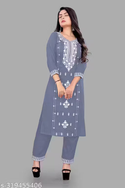 Cotton Kurti Set With Pant