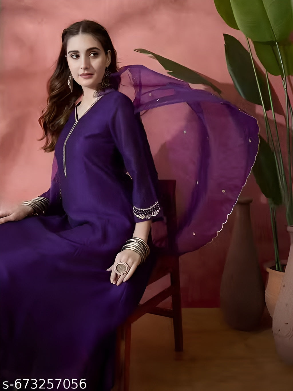 Vichitra Silk Women Kurtis