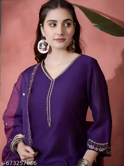 Vichitra Silk Women Kurtis