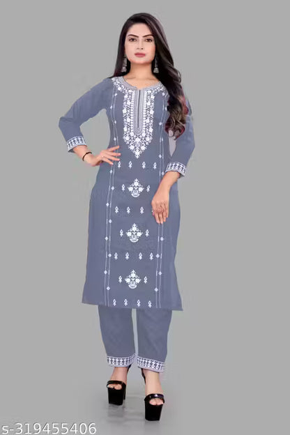 Cotton Kurti Set With Pant