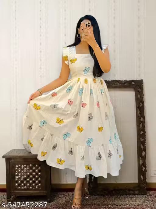 Floral Midi Dress Women
