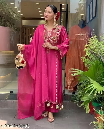 Chanderi Silk Women Kurtis