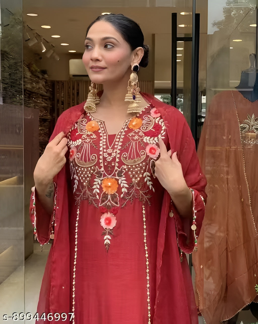 Chanderi Silk Women Kurtis