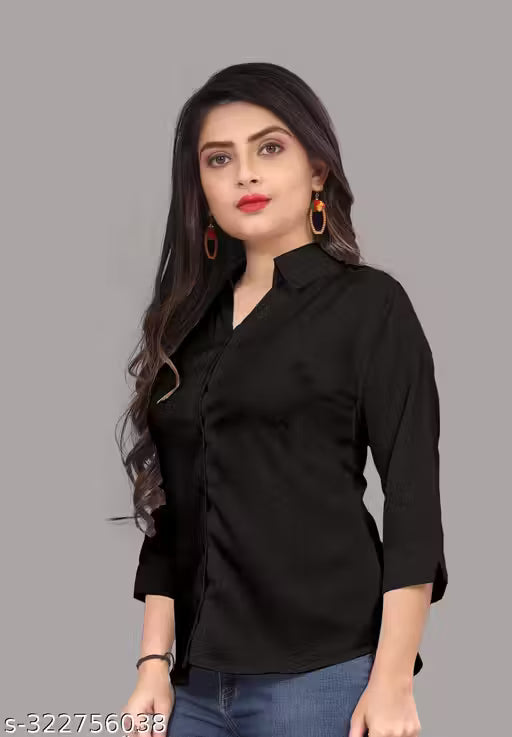 Fancy Sensational Women Black Shirt