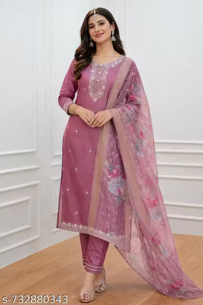 Kurta with Dupatta and Bottomwear