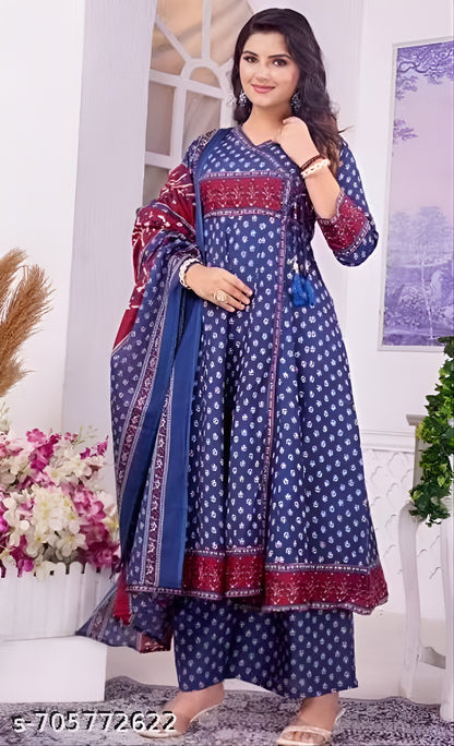 Cotton Women Kurti With Dupatta Set