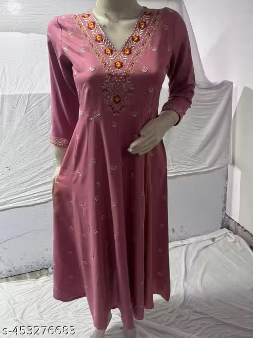 Anarkali Flared Sequin Embroidered