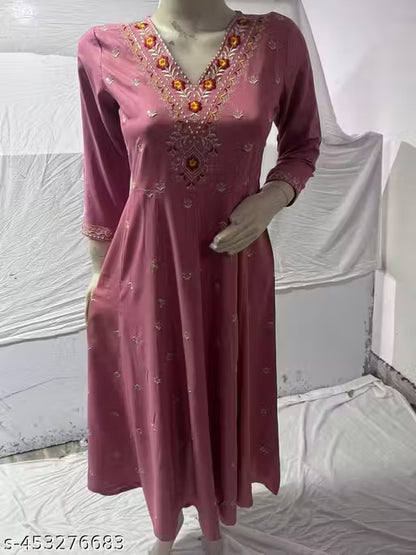 Anarkali Flared Sequin Embroidered