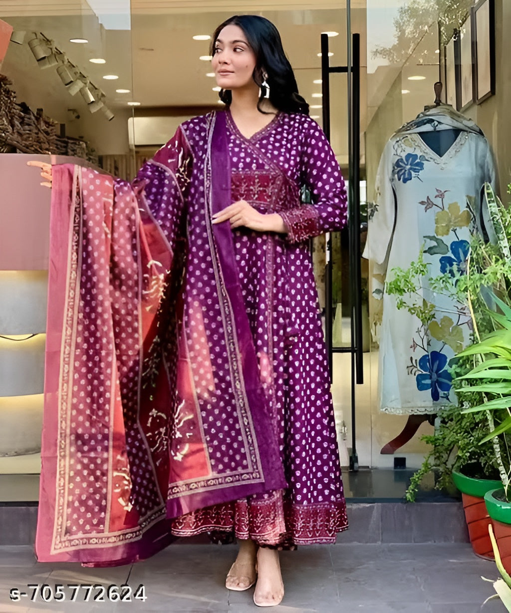 Cotton Women Kurti With Dupatta Set