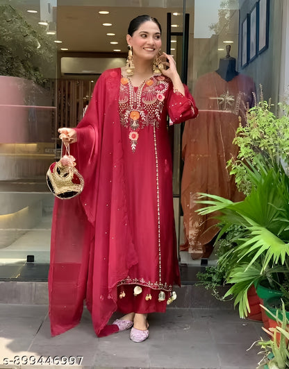 Chanderi Silk Women Kurtis