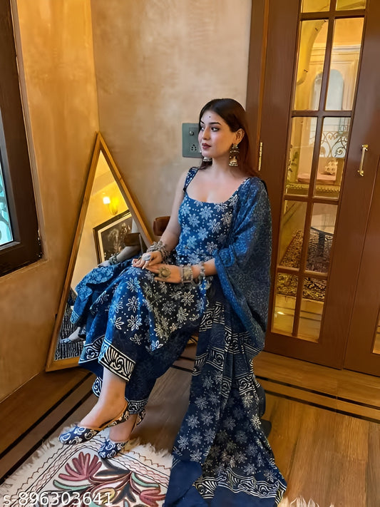 Kurti With Dupatta & Bottomwear