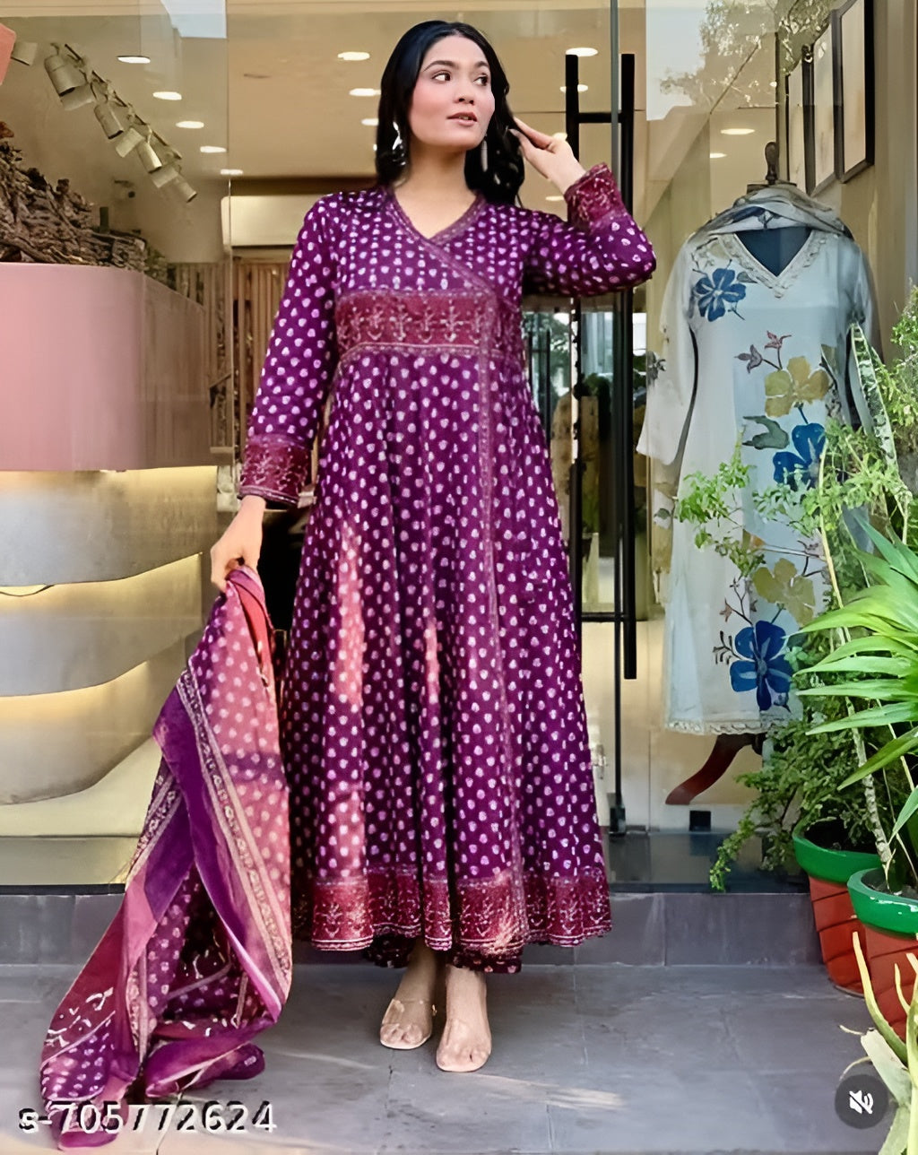 Cotton Women Kurti With Dupatta Set