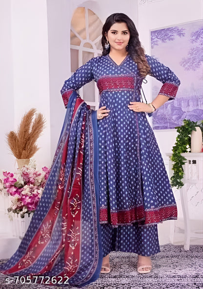 Cotton Women Kurti With Dupatta Set
