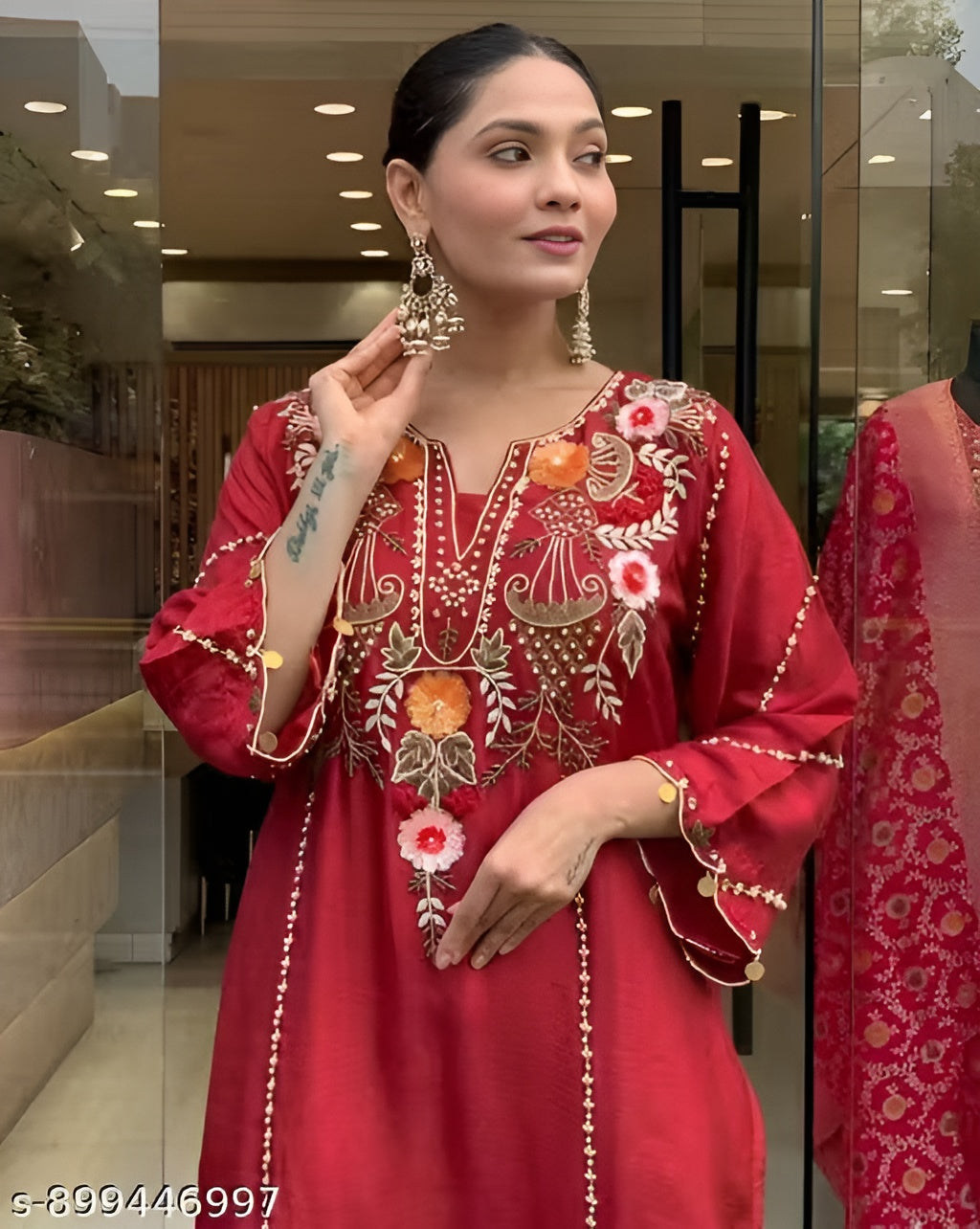 Chanderi Silk Women Kurtis