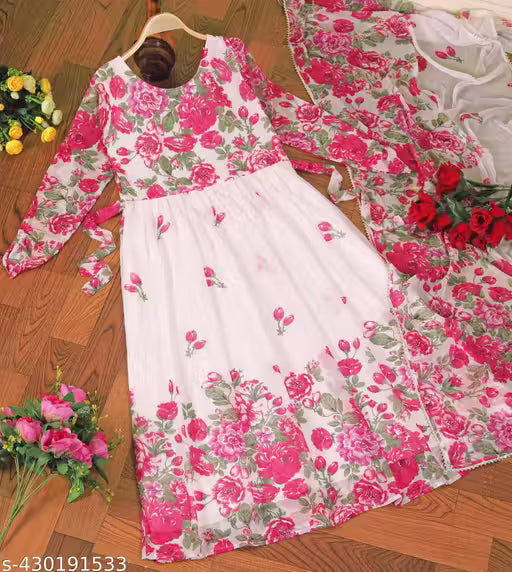 printed Gown and Duppata Set for woman