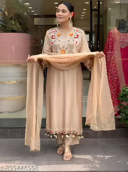 Chanderi Silk Women Kurtis