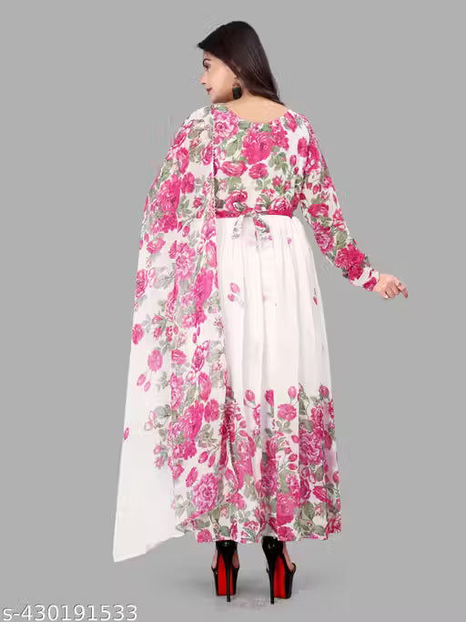 printed Gown and Duppata Set for woman