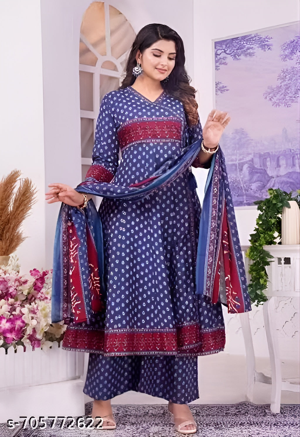 Cotton Women Kurti With Dupatta Set