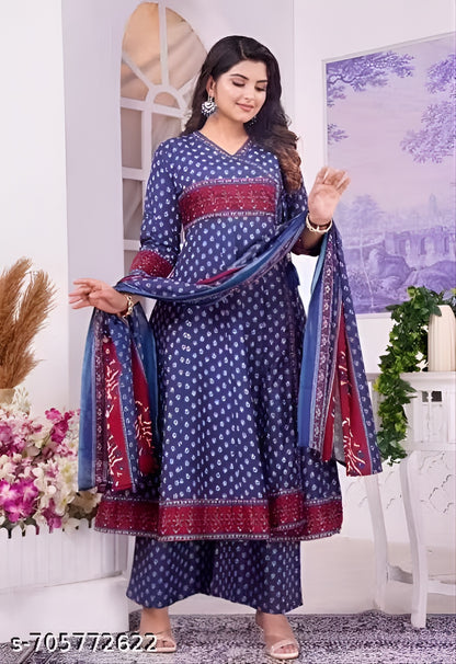 Cotton Women Kurti With Dupatta Set
